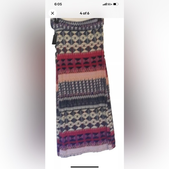 NEW Stooch Maxi Skirt Women Large Multiple Color Geometric Pull On Waist - Picture 4 of 6